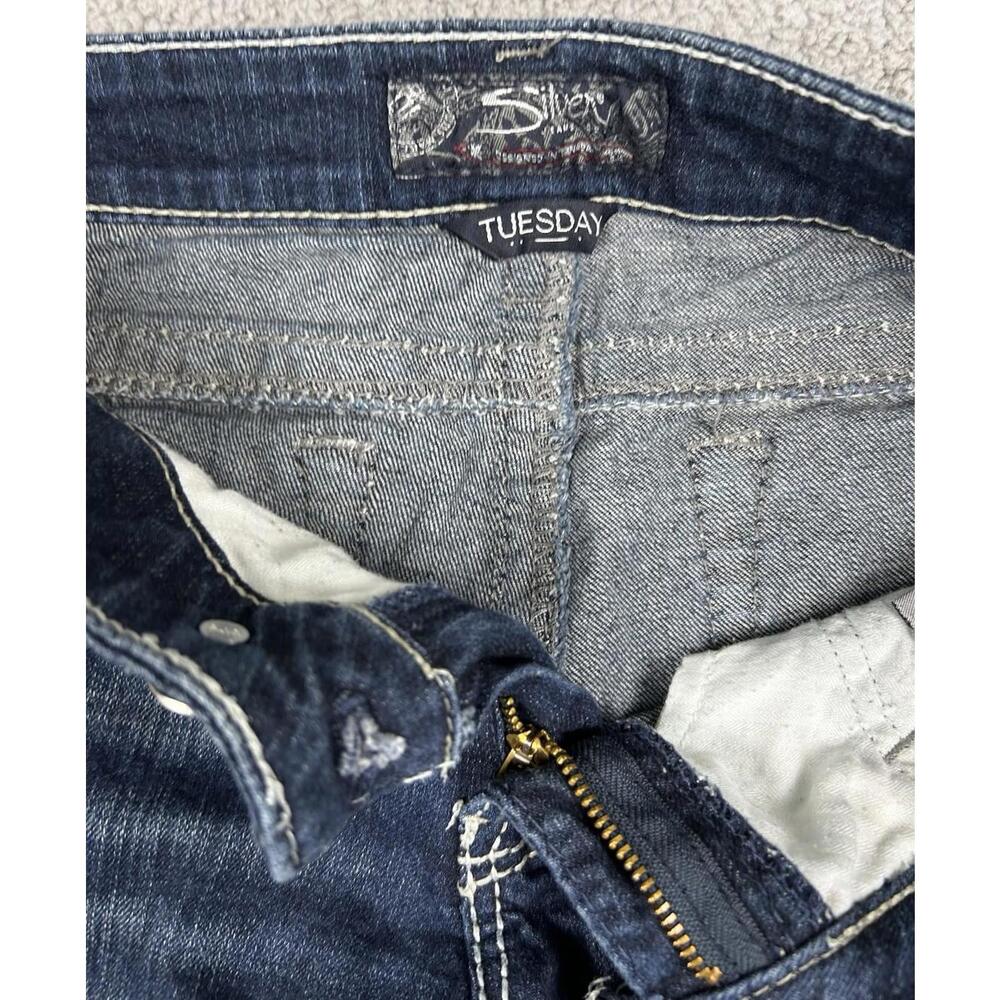 Silver Women’s Jeans Co. Tuesday Bootcut Jeans W30 L31 Embellished Pockets Photo - Picture 6 of 11